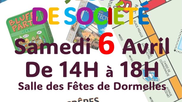 La bibliothèque de Dormelles organise son après-midi jeux de société “samedi 6 avril de 14h à 18h”