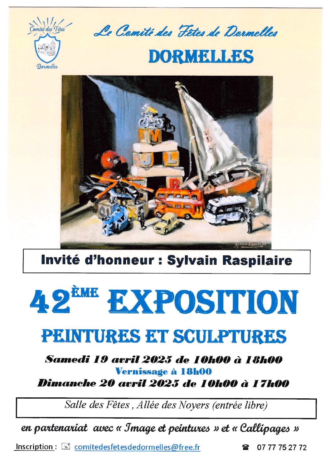 Expo peintures et sculptures samedi 19 et dimanche 20 avril