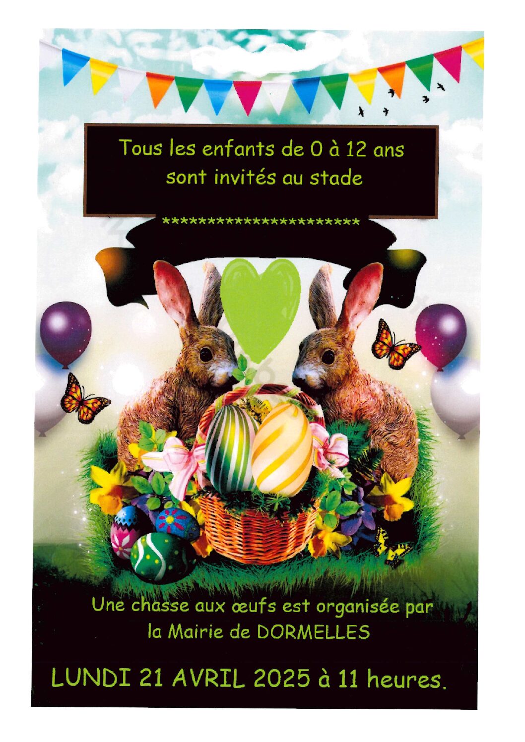 Chasse aux oeufs lundi 21 avril